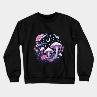 Mushrooms and Roses Crewneck Sweatshirt